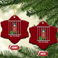 Funny Cat Nutcracker Christmas Ceramic Ornament Got Too Nutty - Wonder Print Shop