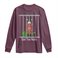 Funny Cat Nutcracker Christmas Long Sleeve Shirt Got Too Nutty - Wonder Print Shop