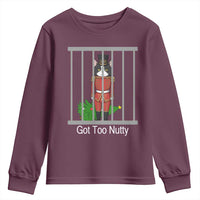 Funny Cat Nutcracker Christmas Youth Sweatshirt Got Too Nutty - Wonder Print Shop
