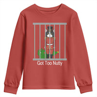 Funny Cat Nutcracker Christmas Youth Sweatshirt Got Too Nutty - Wonder Print Shop