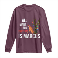 Marcus The Worm Robert Christmas Meme Long Sleeve Shirt All I Want For Xmas Is Marcus - Wonder Print Shop