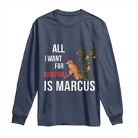 Marcus The Worm Robert Christmas Meme Long Sleeve Shirt All I Want For Xmas Is Marcus - Wonder Print Shop