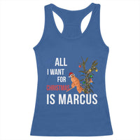 Marcus The Worm Robert Christmas Meme Racerback Tank Top All I Want For Xmas Is Marcus - Wonder Print Shop
