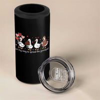 Silly Goose Christian Valentine Gospel 4 in 1 Can Cooler Tumbler On My Way To Spread The Goosepel - Wonder Print Shop