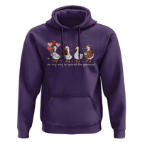 Silly Goose Christian Valentine Gospel Hoodie On My Way To Spread The Goosepel - Wonder Print Shop