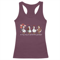 Silly Goose Christian Valentine Gospel Racerback Tank Top On My Way To Spread The Goosepel - Wonder Print Shop