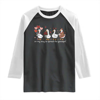 Silly Goose Christian Valentine Gospel Raglan Shirt On My Way To Spread The Goosepel - Wonder Print Shop