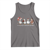 Silly Goose Christian Valentine Gospel Tank Top On My Way To Spread The Goosepel - Wonder Print Shop