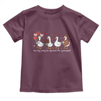 Silly Goose Christian Valentine Gospel Toddler T Shirt On My Way To Spread The Goosepel - Wonder Print Shop