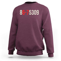67 Six Seven Meme Sweatshirt Vintage 80s Music 8675309 Jenny - Wonder Print Shop