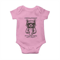 Undiagnosed But Something Aint Right Baby Onesie Funny Racoon Saying - Wonder Print Shop