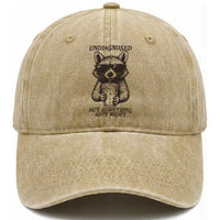 Undiagnosed But Something Aint Right Washed Cotton Baseball Cap Funny Racoon Saying