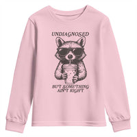 Undiagnosed But Something Aint Right Youth Sweatshirt Funny Racoon Saying - Wonder Print Shop