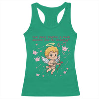67 Valentine Meme Racerback Tank Top Funny Six Seven Cupid Saying - Wonder Print Shop