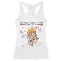 67 Valentine Meme Racerback Tank Top Funny Six Seven Cupid Saying - Wonder Print Shop