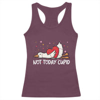 Silly Goose Valentine Racerback Tank Top Not Today Cupid - Wonder Print Shop