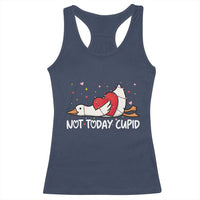 Silly Goose Valentine Racerback Tank Top Not Today Cupid - Wonder Print Shop
