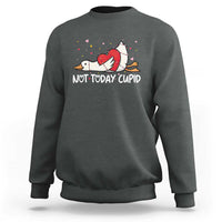 Silly Goose Valentine Sweatshirt Not Today Cupid - Wonder Print Shop