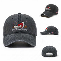 Silly Goose Valentine Washed Cotton Baseball Cap Not Today Cupid
