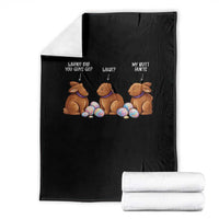 Funny Easter Bunny Throw Blanket Where Did You Guys Go Chocolate