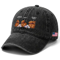 Funny Easter Bunny Washed Cotton Baseball Cap Where Did You Guys Go Chocolate