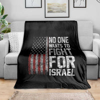 No One Wants To Fight For Israel Throw Blanket Vintage American Flag Anti War Freedom First