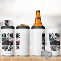 No One Wants To Fight For Israel 4 in 1 Can Cooler Tumbler Marine Veteran American Freedom