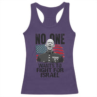 No One Wants To Fight For Israel Racerback Tank Top Marine Veteran American Freedom