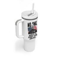 No One Wants To Fight For Israel Tumbler With Handle Marine Veteran American Freedom