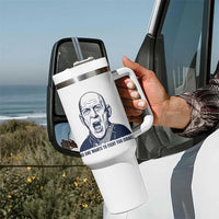 No One Wants To Fight For Israel Tumbler With Handle Marine Veteran America First Anti War
