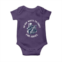 No One Wants To Fight For Israel Baby Onesie Marine Veteran Anti War America First Statement