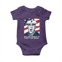 No One Wants To Fight For Israel Baby Onesie US Marine Veteran Anti War