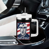 No One Wants To Fight For Israel Tumbler With Handle US Marine Veteran Anti War