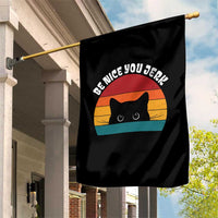 Be Nice You Jerk Garden Flag Funny Cat Sarcastic Quote