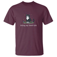 Doing My Best-ish T Shirt Funny Cat Sarcastic Joke