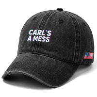 Carl's a Mess Washed Cotton Baseball Cap Funny Reality TV
