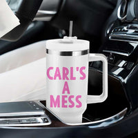 Carl's a Mess Tumbler With Handle Viral Reality TV Quote Meme