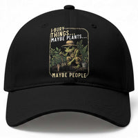 I Bury Things Maybe Plants Maybe People Baseball Cap Funny Sarcastic Frog Garden Lover