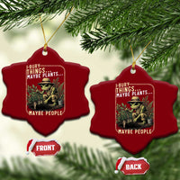 I Bury Things Maybe Plants Maybe People Ceramic Ornament Funny Sarcastic Frog Garden Lover