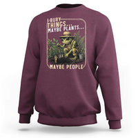 I Bury Things Maybe Plants Maybe People Sweatshirt Funny Sarcastic Frog Garden Lover