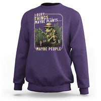 I Bury Things Maybe Plants Maybe People Sweatshirt Funny Sarcastic Frog Garden Lover