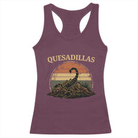 Quesadillas Scorpion Racerback Tank Top Southwestern Desert Food