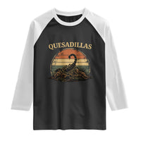 Quesadillas Scorpion Raglan Shirt Southwestern Desert Food
