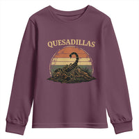 Quesadillas Scorpion Youth Sweatshirt Southwestern Desert Food
