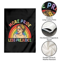 More Pride Less Prejudice Garden Flag Pride Month LGBTQ Gay Lesbian