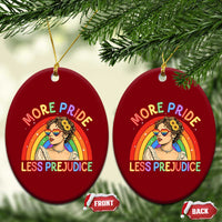 More Pride Less Prejudice Ceramic Ornament Pride Month LGBTQ Gay Lesbian