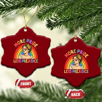 More Pride Less Prejudice Ceramic Ornament Pride Month LGBTQ Gay Lesbian