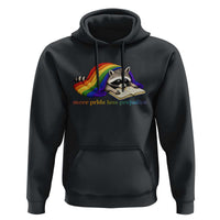More Pride Less Prejudice Hoodie LGBT Raccoon Book Lover