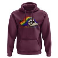 More Pride Less Prejudice Hoodie LGBT Raccoon Book Lover
