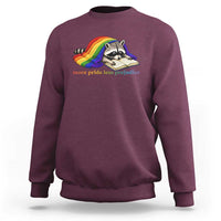 More Pride Less Prejudice Sweatshirt LGBT Raccoon Book Lover